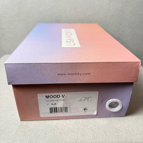 Lisa Vicky Women’s Mood Pavé Block Heel Slide Sandal in Tan and Silver size 7M - Picture 9 of 10